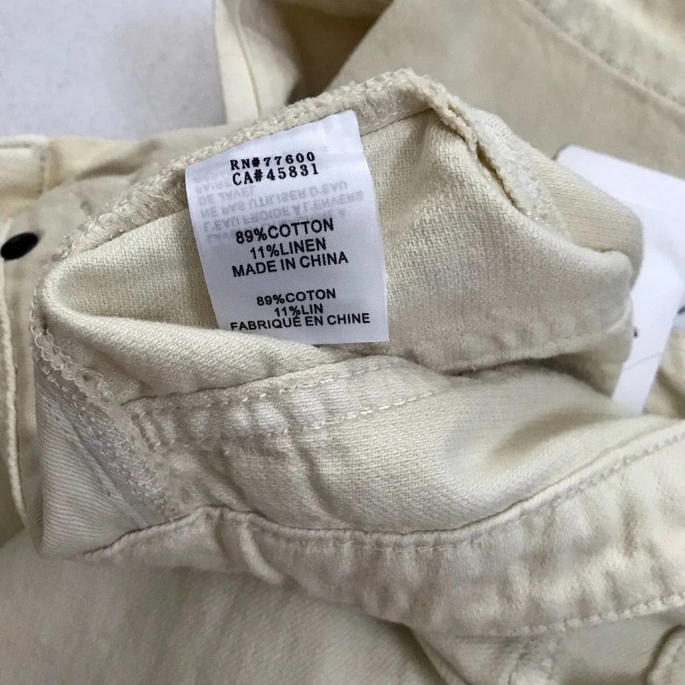 Free People Sandrine Rose NWT Cream Mid Rise Ankle Jeans Women 24 - Picture 8 of 9